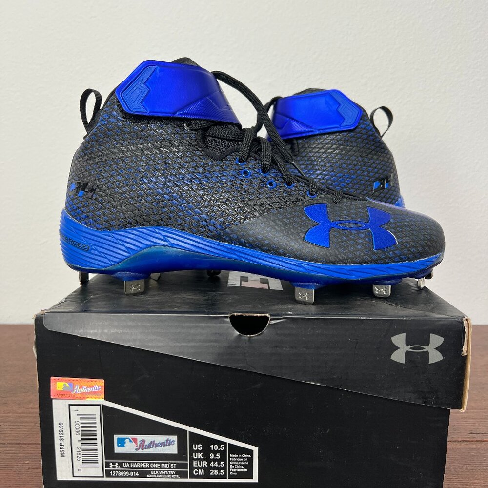 NEW: Under Armour Men's Harper One Mid ST Baseball Cleats - Size 10.5